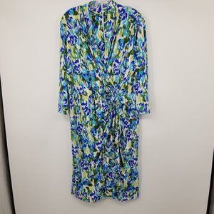 Shape Benefits‎ Chadwicks Blue and Green Multicolor Dress Size 16